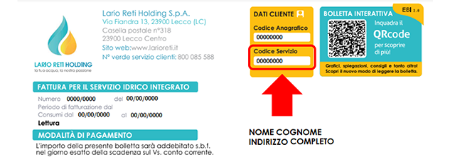 codice di servizio